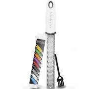 Winzbacher - Rallador para Queso, Limón, Nuez Moscada, Jengibre y Más | Cuchilla de Acero Inoxidable Afilada | Apto para Lavavajillas | Incluye Cepillo de Limpieza (Snow White | Blanco)