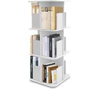 WINZING Estantería giratoria para libros, estantería giratoria de 3 niveles, estantería giratoria de 360°, estantería de almacenamiento moderna con base estable para salón, oficina en casa, dormitorio
