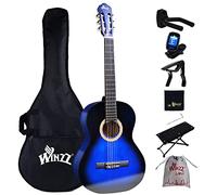 Winzz 4/4 Guitarra Clásica Set para Principiante - Kit de Guitarra Española de 39 Pulgadas con Cuerdas de Nylon para Adultos, Niños Más de 12 Años, Azul