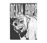 WIOPMKSL Cartel de metal con banda de agarre de Death Rock Grips, arte de pared, póster personalizado para decoración del hogar, cafetería, bar, regalo, 12 x 16 pulgadas