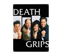 WIOPMKSL Cartel de metal con banda de agarre de Death Rock Grips, arte de pared, póster personalizado para decoración del hogar, cafetería, bar, regalo, 12 x 16 pulgadas