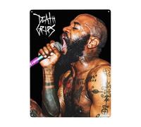 WIOPMKSL Cartel de metal con banda de agarre de Death Rock Grips, arte de pared, póster personalizado para decoración del hogar, cafetería, bar, regalo, 12 x 16 pulgadas