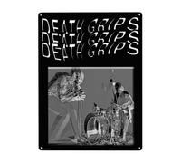 WIOPMKSL Cartel de metal con banda de agarre de Death Rock Grips, arte de pared, póster personalizado para decoración del hogar, cafetería, bar, regalo, 12 x 16 pulgadas