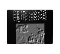 WIOPMKSL Cartel de metal con banda de agarre de Death Rock Grips, arte de pared, póster personalizado para decoración del hogar, cafetería, bar, regalo, 12 x 16 pulgadas