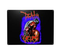WIOPMKSL Cartel de metal con banda de agarre de Death Rock Grips, arte de pared, póster personalizado para decoración del hogar, cafetería, bar, regalo, 12 x 16 pulgadas