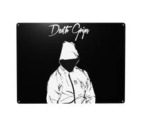 WIOPMKSL Cartel de metal con banda de agarre de Death Rock Grips, arte de pared, póster personalizado para decoración del hogar, cafetería, bar, regalo, 12 x 16 pulgadas