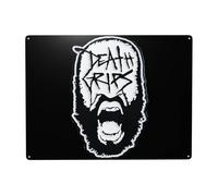 WIOPMKSL Cartel de metal con banda de agarre de Death Rock Grips, arte de pared, póster personalizado para decoración del hogar, cafetería, bar, regalo, 12 x 16 pulgadas