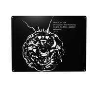 WIOPMKSL Cartel de metal con banda de agarre de Death Rock Grips, arte de pared, póster personalizado para decoración del hogar, cafetería, bar, regalo, 12 x 16 pulgadas