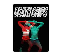 WIOPMKSL Cartel de metal con banda de agarre de Death Rock Grips, arte de pared, póster personalizado para decoración del hogar, cafetería, bar, regalo, 12 x 16 pulgadas