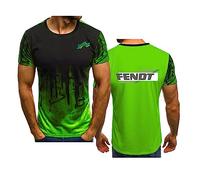 WIOSEN Camisetas de hombre Tops de secado rápido para FENDT Impresión de manga corta Verano Cómodo Correr Caminar Camisetas Gradiente Suelto Top Unisex Ropa de trabajo de seda de leche, Cyan-S