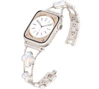 Wipalor Clover Band [ajuste sin herramientas] se adapta a correas de Apple Watch para mujer de 46 mm, 44 mm, 45 mm, 42 mm, 49 mm, correas delgadas para iWatch para mujer, correa brillante para iPhone
