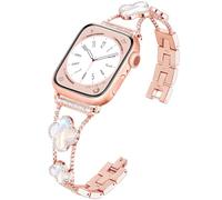 wipalor Clover - Correa para Apple Watch de 46 mm, 45 mm, 44 mm, 42 mm, 49 mm, para mujer, correa de metal elegante para iWatch para mujer, correa bonita para Apple Watch Series 11, 10, 9, SE, 8, 7, 6