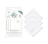 Wipe Away Makeup Remover Cloths - Reusable Face Cloths, Gentle Facial Exfolation, Ideal for Makeup Removal & Daily Skincare Routine, Versatile, Bamboo Material - 3 Pack