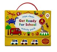 Wipe Clean Get Ready For School Activity Pack Collection 4 Books Set (with pen) (First Letters, Pen Control, 123 & Alphabet)