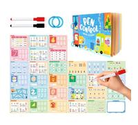 Wipe Clean Pen Control Cards - Early Education Toy, Interactive Handwriting Training for Kids, 2-6 Years Old | Kindergarten Pen Control Training Cards Thick Cardboard, Enhancing