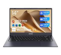 WIPEMIK Ordenador portátil 2025, 8 GB de RAM, SSD de 128 GB, procesador N5095 de cuatro núcleos, laptop con pantalla HD de 14 pulgadas, compatible con WiFi 5, Bluetooth 5.0, USB 3.0, cámara web,