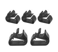 Wiper Arm Hose Clip | 1617040080, ABS, Black | 5 Pack, Sprinkler Pipe Retainer | Compatible With 3008 5008 Citroën C5, Washer Fluid Tube Fastener Replacement