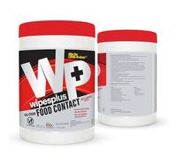 WIPESPLUS No-Rinse Food Contact Wipes Canister Multi-Surface Wipes, Unscented for Home and Business, 1200 Count, (12 Packs of 100)