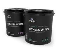Wipex Paquete de toallitas de gimnasio para equipo: obtén 2 cubos (1) limoncillo y (1) toallitas para equipos de fitness a base de plantas de lavanda, superficies limpias y alfombrillas, limpiador de