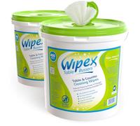 Wipex Tabla Tabla Lavaplatos Natural y contador Cifra Paños de limpieza con vinagre, propóleos, clavo y canela aceite, 400 Ct (2 cubos, 800 Toallitas)