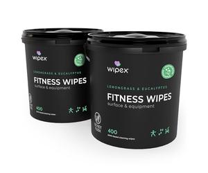 Wipex Toallitas de gimnasio a base de plantas, verificadas por EWG, limpieza natural de superficies y equipos con citronela, eucalipto y vinagre para el hogar o estudio de fitness, esterillas de yoga