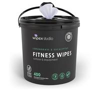 Wipex Toallitas limpiadoras de esterilla de yoga, verificadas por EWG, 400 unidades de limoncillo, eucalipto y vinagre a base de plantas, para equipos de gimnasio y fitness y limpieza de gimnasio