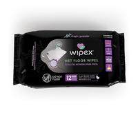 Wipex XL - Toallitas húmedas para piso con escobilla de goma, trapeador cubano o trapeador de barrido, toallitas de limpieza multisuperficie a base de plantas, aroma a lavanda, toallitas desechables