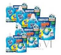 Wipp Express Limpieza Profunda 33 Cápsulas + Vernel Suavizante 60 Lavados | Pack Ahorro 5 Lotes | Limpieza Intensa, Fragancia Duradera y Cuidado de la Ropa