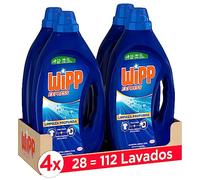 Wipp Express Limpieza Profunda Gel (4 x 1260 ml), detergente líquido con potente acción quitamanchas ropa, deja un frescor higiénico en la lavadora, apto para agua fría