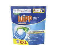 Wipp Express Power Caps (1 x 55), Detergente en cápsulas lavadora que proporciona luminosidad, pastillas lavadora para una limpieza profunda, hasta 30 días de frescor