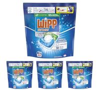 Wipp Express Power Caps Detergente en Cápsulas para Lavadora, 33 Dosis, Limpieza Profunda, Eficaz en Agua Fría (Paquete de 4)