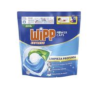 Wipp Express Power Caps Detergente en Cápsulas para Lavadora, 33 Dosis, Limpieza Profunda, Eficaz en Agua Fría