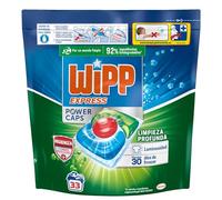 WIPP EXPRESS Power Caps Higiene y Antiolores Detergente en Cápsulas para Lavadora, 33 Dosis, Limpieza Profunda, Eficaz en agua fría