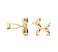 WIPPWER Business Cufflinks Men's Creative Cufflinks Simple Personality Dog Animal Pattern Cufflinks Shirt Accessories for Business Wedding Gift(Silver)