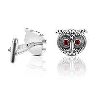 WIPPWER Business Cufflinks Men's Personality Creative Owl Animal Pattern Business Shirt Cufflinks Accessories for Business Wedding Gift