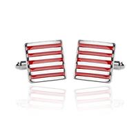 WIPPWER Classic Stripe Cufflink Silver Plated Enamel Men's French Cufflink Party Gift Man Wedding Suit Cuff Men Jewelry (A(A)