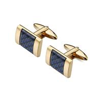 WIPPWER Cufflinks for Men Gold Men's Business Cufflinks Cuff Cufflinks Business Wedding Party(Blue)
