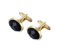 WIPPWER Cufflinks for Men Men's Business Wedding Suit Cuff Shirt Cufflinks Business Wedding Party(Gold)