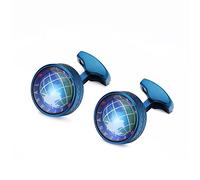 WIPPWER Cufflinks for Men Mens Elegant Style Cuff Link Circular Cufflinks Business Wedding Party