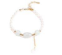 WIPPWER Feng Shui Lucky Bracelet Natural Special Shaped Jade Safe Broche Colgante Crystal Bangle Good Luck Zhao Peach Blossom Rich Love Amulet Bracelet for mujer Cinabrio