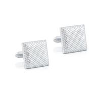 WIPPWER Jewelry Cufflinks Men's Shirt Cufflinks Square Galvanized Silver Pattern Metal Cufflinks Men's French Cufflinks