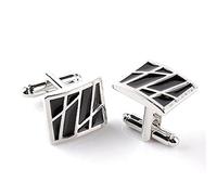 WIPPWER Men Irregular Graphics Black Enamel Cuff Links French Shirt Accessories Cuff Button Gift