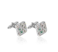 WIPPWER Men's Cuff Links Crystal Diamond Square Cufflinks French Shirt Men's Cuff Nails