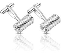 WIPPWER Mens Cufflinks Elegant Style Cuff Cufflinks Metal Cufflinks Button Simple Thread Shape and WO Cuffs Botan Jewelry Wedding Gift Jewelry Man Clothing Accessories