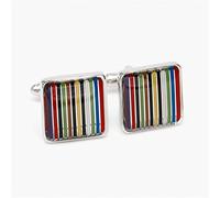 WIPPWER Mens Cufflinks Elegant Style Cuff French Shirt Cuffs Button Shirt Cuffs Button Rainbow Collar Square Stripe Cufflinks Button Shirt Cuffs Button Accessories Cufflinks