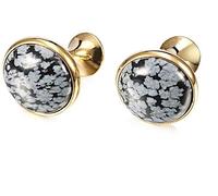 WIPPWER Mens Cufflinks Elegant Style Cuff Tuxedo Cufflinks, Jewelry Shirts for Men's Button Cufflink Scufflinks Stone Clothing Accessories(Gold)
