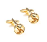 WIPPWER Men's Shirt Cufflinks High Grade Gold Spherical Fried Dough Twist Metal Cufflinks French Shirt Cufflinks