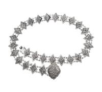 WIPPWER Necklaces Vintage Silver Color Metal Belly Chains Carved Flower Women Dress Dance Waist Belt Metal Body Chain