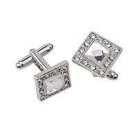 WIPPWER Rhinestone Shirt Cufflinks Square Square Enamel Cufflinks French Cufflinks Three Color Opt(C)