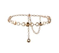 WIPPWER Waist Chain European and American Jewelry Hip Hop Punk Metal Chain Ladies Retro Body Chain(D)